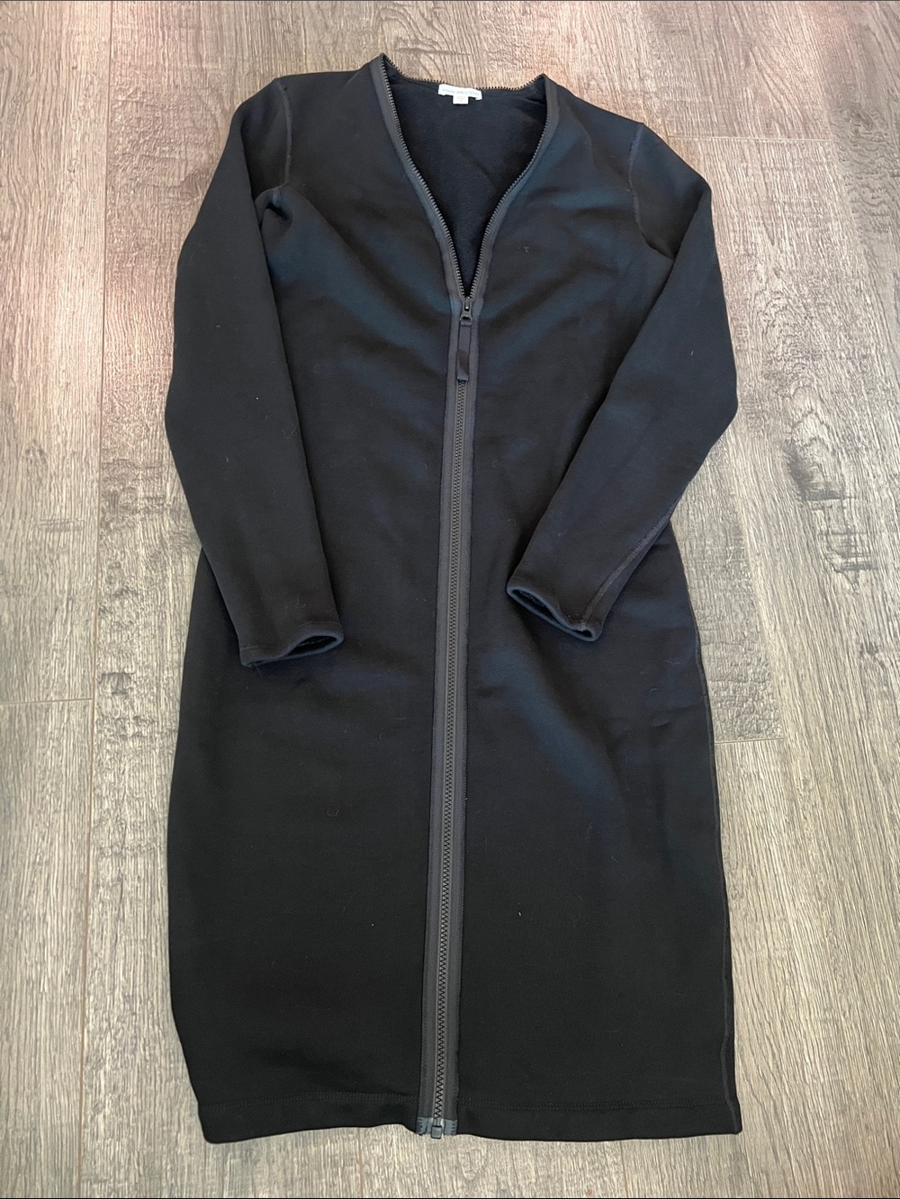 James Perse Black Zip-Front dress